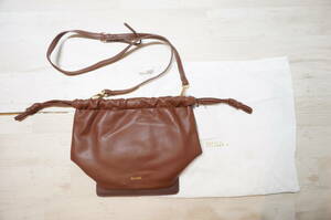 [N17.O] tag attaching! nouerne-ru shoulder bag dark brown synthetic leather bag bag including tax 11800 jpy 