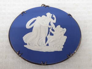 Wedgwood ウエッジウッド ジャスパー ブローチ 天使 ブルー アクセサリー シルバー金具 定形外郵便全国一律140円 B1-A