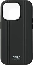 ブラック 背面型 iPhone 15 Pro ZERO HALLIBURTON Hybrid Shockproof Case ケース カバー MagSafe対応 ストラップホルダー付属_画像2