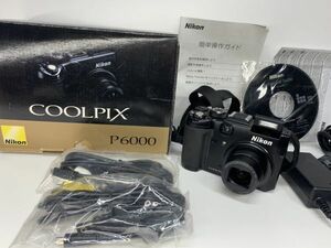『作動確認済！』Nikon COOLPIX P6000 箱 説明書 コンパクト デジタル カメラ ブラック ニコン 美品 防湿庫保管 黒 『１円スタート！』