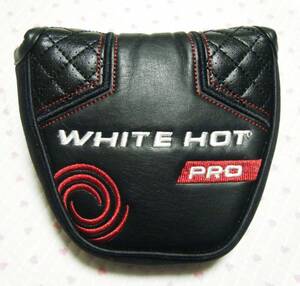 オデッセイ　ODYSSEY　WHITE HOT PRO　ゴルフ用オリジナルパターカバー・ヘッドカバー　黒色　マレット型対応　マグネット装着
