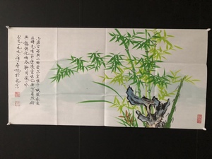 Art hand Auction *Objet rare du passé* Chine - [Calligraphe contemporain Keiko] Noyau de peinture Takeko œuvre pure peinte à la main LRF0219, Ouvrages d'art, Peinture, Peinture à l'encre