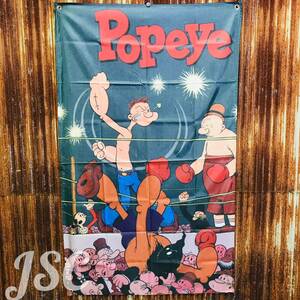 POPEYE ポパイ ヴィンテージ バナー フラッグ アメリカン雑貨 フィギュア コレクター アンティーク アメコミ ハーレー BC40