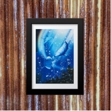 Delphin Leinwand Poster Malerei Kunst Feine Kunst Antik Meer Marine Kinder Feng Shui Tapisserie Interior Lassen PHI25, Drucksache, Poster, Andere