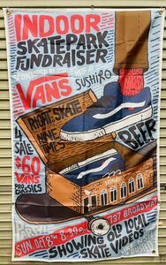 VANS バンズ バナー ストリート スケボー スラッシャー サンタクルーズ サーフィン コンバース ハーレー 古着 インテリア雑貨アメカジ BA67