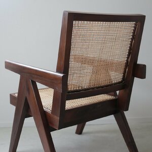 ＜数量限定B品＞ピエールジャンヌレ オフィスチェア ビルマチーク 古材 Pierre Jeanneret Easy Chair V-leg OUTLET 競り