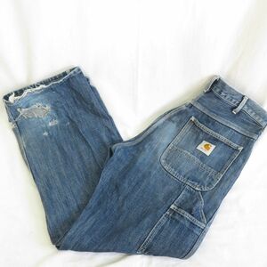 90s 00s Carhartt デニム ペインターパンツ size32/カーハート　0201