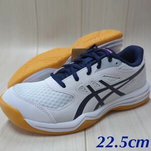  Asics volleyball for up coat 5GS white × navy 22.5cm new goods 