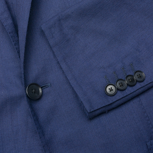 都会派デザイン『TOMORROWLAND』テーラードジャケット 46(M相当) ブルー 春夏 トゥモローランド メンズ 管理262の画像3