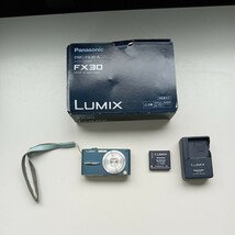 Panasonic パナソニック LUMIX デジタルカメラ コンパクトデジタルカメラ　DMC-FX30-A FX30 ブルー　動作未確認　現状渡し_画像1