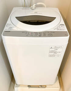 TOSHIBA 東芝 5.0kg 全自動洗濯機 AW-5G6 2018年製 浸透パワフル洗浄 風乾燥機能 家電 生活家電 インテリア 洗濯機 【0117.b】