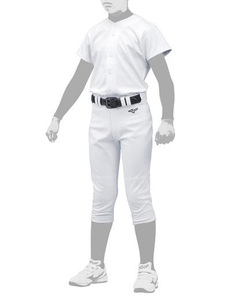 Mizuno Gachi Uniform [Up и Lower Set] 12JG9N8001 White Jr.160 Size