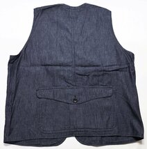 Workers K&T H MFG Co (ワーカーズ) Hunting Cruiser Vest - 6oz Indigo Denim / ハンティング クルーザーベスト 未使用品 size 42(XL)_画像2