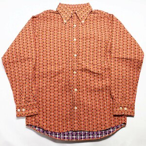 cushman (クッシュマン) Sashiko BD Shirt / 刺し子 ボタンダウンシャツ 美品 オレンジ size S