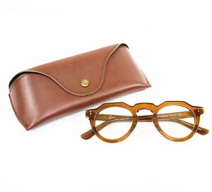 Old Focals (オールドフォーカルズ) Bootlegger / ブートレガー オールハンドメイド メガネフレーム 44□25 未使用品 Cognac / アイウェア