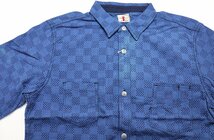 SAMURAI JEANS (サムライジーンズ) Indigo Sashiko Work Shirt / 淡インディゴ刺し子ワークシャツ SWP16-L01 未使用品 size XXL_画像8