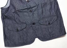 Workers K&T H MFG Co (ワーカーズ) Hunting Cruiser Vest - 6oz Indigo Denim / ハンティング クルーザーベスト 未使用品 size 42(XL)_画像5