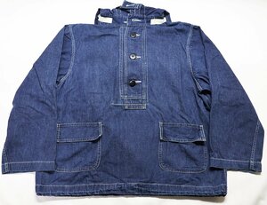 The REAL McCOYS (旧リアルマッコイズ) U.S. NAVY HOODED PULLOVER JACKET / フーデッドプルオーバー デニムジャケット size M / パーカー