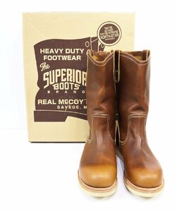 The REAL McCOYS (リアルマッコイズ) ROPER BOOTS / ローパーブーツ MA8133 美品 ブラウン size 9.5D / カウボーイ / ペコス