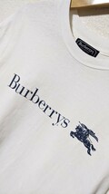 希少 USA製 80sヴィンテージ BURBERRYS VINTAGE バーバリー ヴィンテージ 80s ロゴ ホワイト Tシャツ 半袖 シャツ ホワイト M コットン 90s_画像3