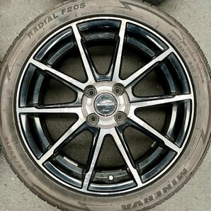 タイヤ付き社外ホイール4本セット A-TECH SCHNEIDER DR-01(シュナイダー) 16×6J +43 100 4穴 195/45R16 2022年製 5ミリの画像3