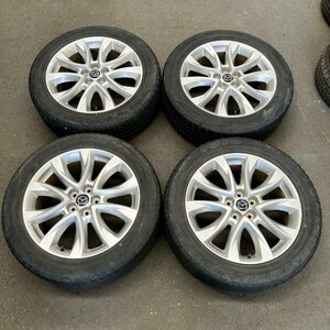 タイヤ付き純正ホイール4本セット　CX-5　KE2FW　9965 03 7090　19×7J　+50　114.3　5穴　225/55R19　2020年製　2～4ミリ