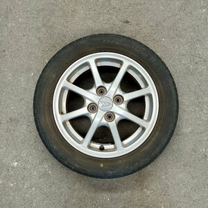 タイヤ付き純正ホイール1本　ミライース　LA300S　14×4 1/2J　+45　100　4穴　155/65R14