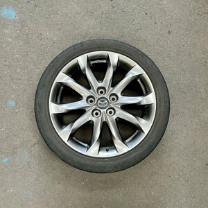 タイヤ付き純正ホイール1本　アクセラスポーツ　BM2FS　9965 22 7080　ハイグロス　18×7J　+50　114.3　5穴　215/45R18