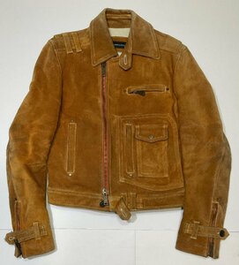 130B DSQUARED2 ディースクエアード スウェード ライダース レザー【中古】