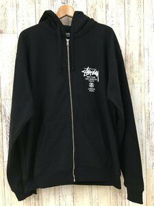 128B STUSSY WORLD TOUR ZIP HOODY ステューシー ワールドツア ジップパーカー【中古】