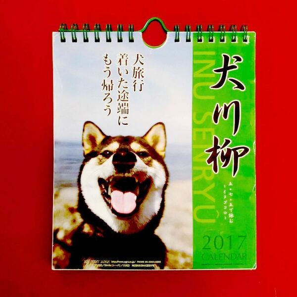 中古品 犬川柳 カレンダー 2017年 週めくり 卓上 壁掛け 兼用 川柳 APJ アートプリントジャパン 犬 いぬ コイル リング 卓上カレンダー