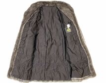 FN11296A【1000円スタート!!】AMERICAN FUR AWARDS 星5 毛皮 ミンク ファー セミロング コート ロングコート グレー F_画像9