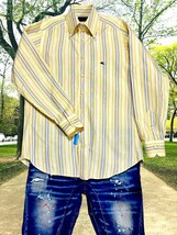 ◆大き目XL~2XL相当◆送料無料！★美品＋高級クリーニング！◆定価44,500円-◆ETRO,エトロ*高級.長袖シャツ ストライプ*ビジネス,スポーツ_画像4