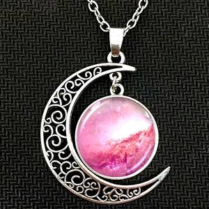  new goods 1 jpy ~* free shipping * cosmos. Milky Way flair morning burning Galaxy month carving platinum finish 925 silver necklace birthday present consecutive holidays summer gift domestic sending 