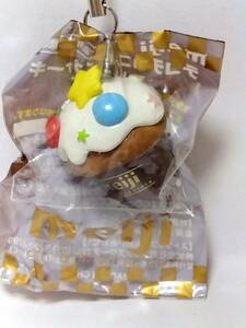 *3/4★200)Meiji明治　デコチョコカップケーキストラップ〈非売品〉ミルクチョコレート×マーブル