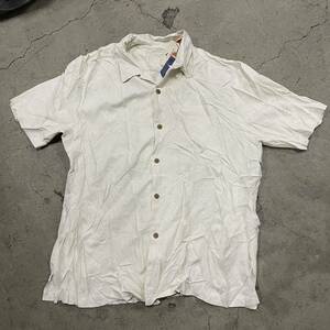 新品 Tommy Bahama ループカラーシャツ 開襟シャツ アロハ ホワイト アメリカ 古着 半袖 