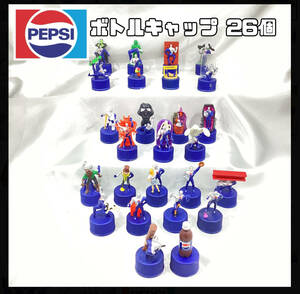 PEPSI Pepsiman bottle cap 26 piece set sale Pepsi accident all kind Monstar Novelty Complete [H790]