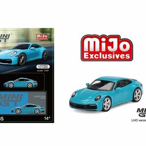 MINI GT 1/64 ポルシェ 911 (992) カレラ S マイアミブルー LHD PORSCHE Carrera MGT00435-MJの画像1