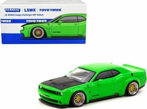 ターマックワークス 1/64 LB-WORKS ダッジ チャレンジャー SRT ヘルキャット グリーン Tarmac Works Dodge Challenger ミニカー