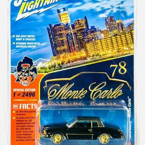 Johnny Lightning 1/64 シボレー モンテカルロ ローライダー 1978 ブラック Chevrolet Monte Carlo Lowriders ミニカーの画像1