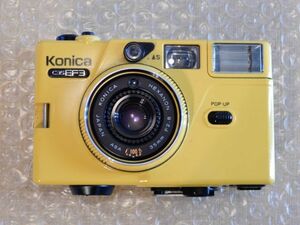 動作未確認 Konica / コニカ C35 EF3 フィルムカメラ 黄色 イエロー 現状渡し
