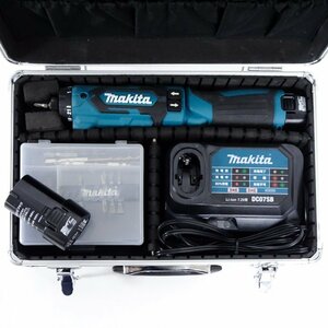 【1円/良品】マキタ MAKITA 充電式ペンドライバドリル バッテリ2個 チャージャ セット DF012D BL0715 DC07SB 超軽量 通電確認済み 34114