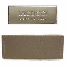 【1円/きれいめ】イアクッチ IACUCCI ソルベット M CANVAS/RUGA トートバッグ ハンドバッグ トープ キャンバス シボレザーマグネット開閉_画像4