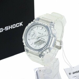 【1円/未使用品】カシオ CASIO G-SHOCK 2100 スケルトン ウォッチ 腕時計 GMA-S2100SK QZ カーボン 銀文字盤 アナデジ レディース 40182