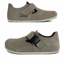 【1円/良品】BIRKENSTOCK ビルケンシュトック London メンズシューズ 41 26.5㎝ ワンタッチバックル マジックテープ スエード トープ 40202_画像3