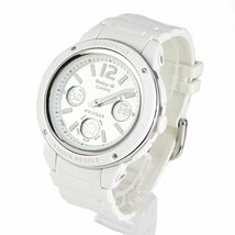 【1円】カシオ CASIO Baby-G BASIC ウォッチ 腕時計 BGA-150 クォ－ツ ホワイト シルバー文字盤 アナデジ レディース 動作品_画像1