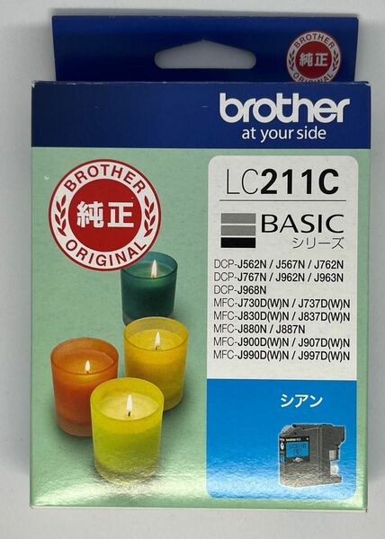 【期限2026.3月/純正】LC211-4PKのうち１色 LC211Cシアン 対応機種:DCP-J968N,DCP-J963N等