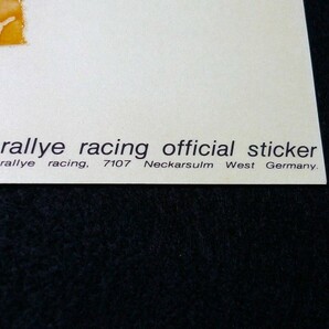 当時物 正規品◇rallye racing official sticker◇西ドイツ ラリーレーシング ステッカー rennsport-test-tuning AOYAMA pitin 送料94円～の画像3