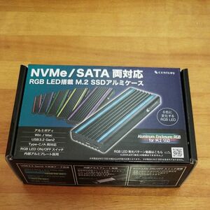 センチュリー CAM2NSU32RGB Aluminum Enclosure RGB for M.2 SSD