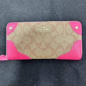 ★☆コーチ coach 長財布 ラウンドファスナー アウトレット財布 ローズピンク F53780 #14365☆★